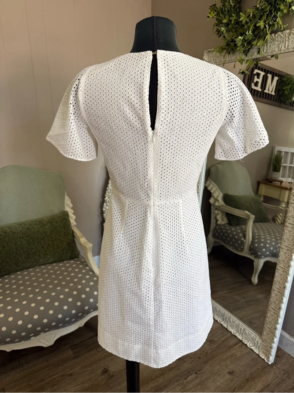 J. Crew • Cotton Eyelet Lace Mini Dress - Picture 6 of 16